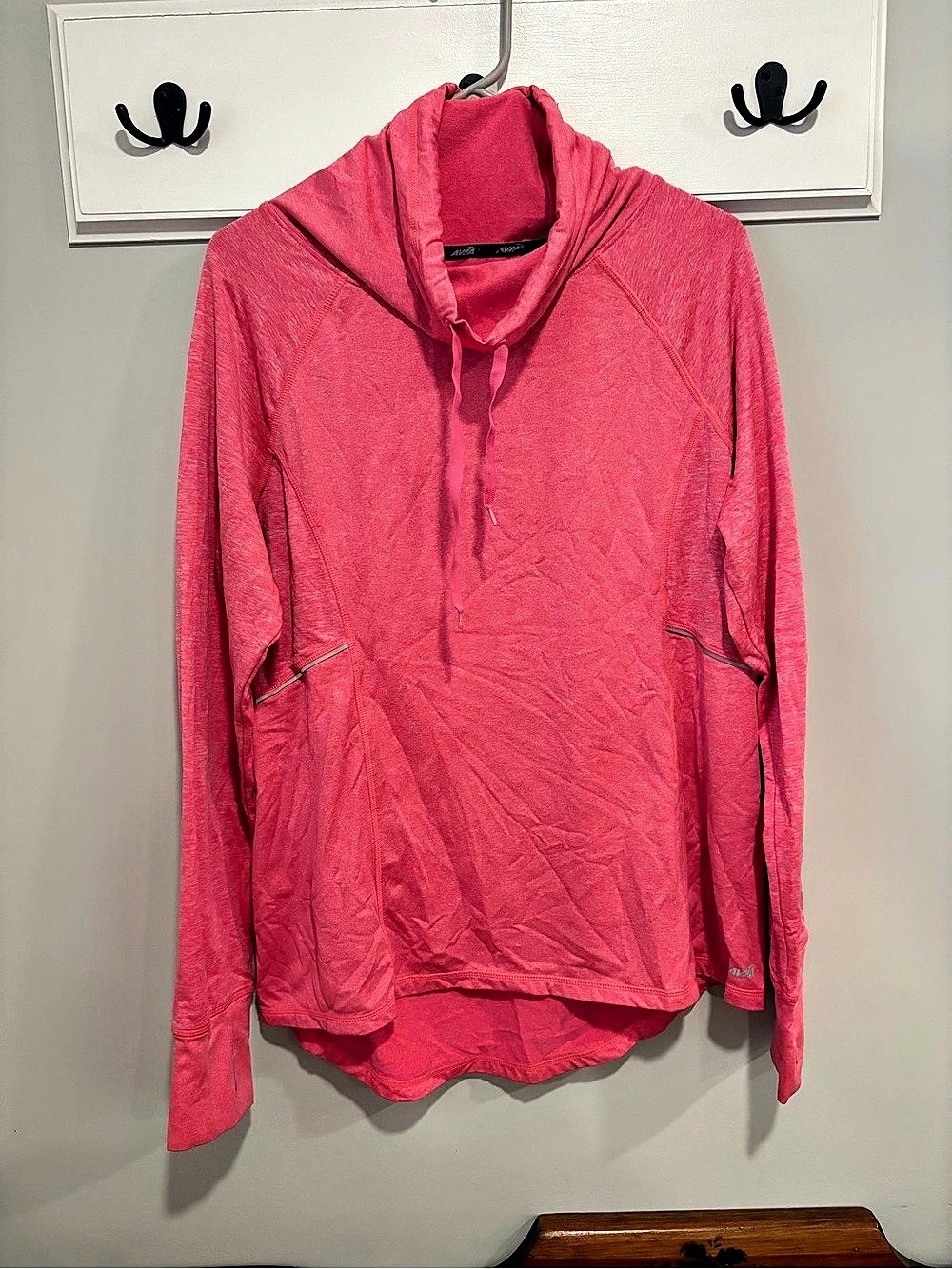 AVIA Women's Pink Hooded Athletic Top